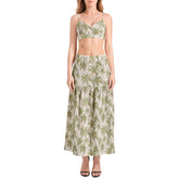 Bralette Top and High Slit Thigh Skirt Set