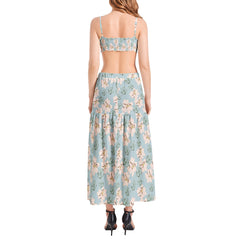 Bralette Top and High Slit Thigh Skirt Set