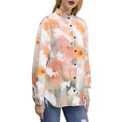 Long Sleeve Button Up Casual Shirt Top