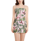 Sleeveless Square Neckline Spaghetti Strap Mini Dress