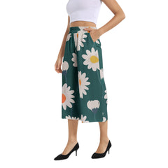 Elastic Waist Capris Wide Leg Pant