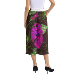 Elastic Waist Capris Wide Leg Pant