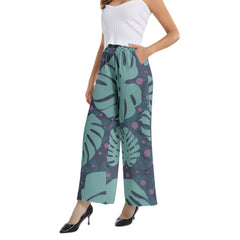 Elastic Waist Wide Leg Pant