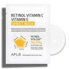 APLB Retinol Vitamin C Vitamin E Sheet Mask 25ml X 10ea