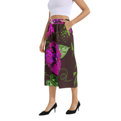 Elastic Waist Capris Wide Leg Pant